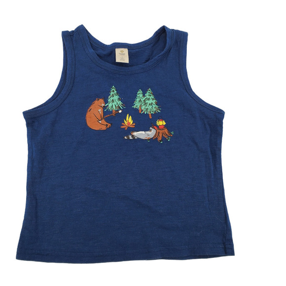 Tucker + Tate Bear Camping Sleeveless Tee in Boy's Size 2 Toddler NEW WITH TAGS - Picture 1 of 5